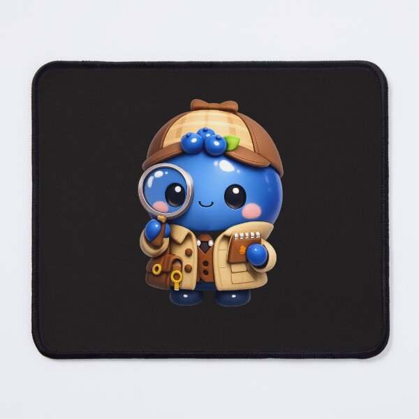 Item preview, Cute Blueberry Detective | Kawaii Fruit Character Art designed and sold by Moons Studio.