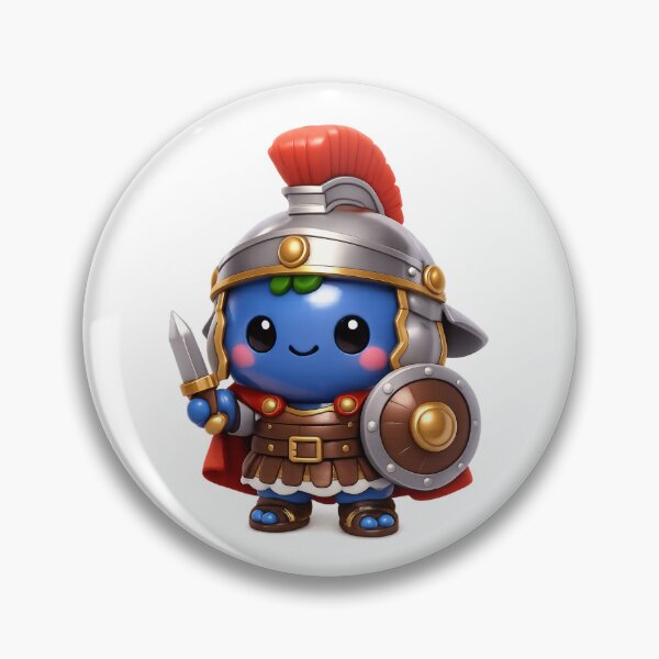 Item preview, Cute Blueberry Roman Soldier | Kawaii Fruit Warrior Character Art designed and sold by Moons Studio.