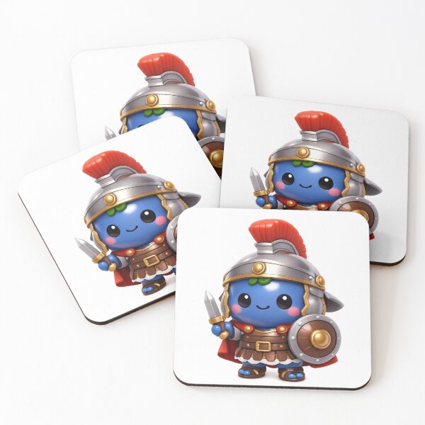 Item preview, Cute Blueberry Roman Soldier | Kawaii Fruit Warrior Character Art designed and sold by Moons Studio.