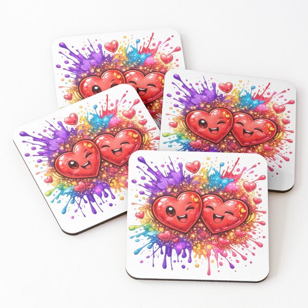 Item preview, Joyful Beating Hearts Illustration | Love & Happiness Artwork designed and sold by thesmilngnature.