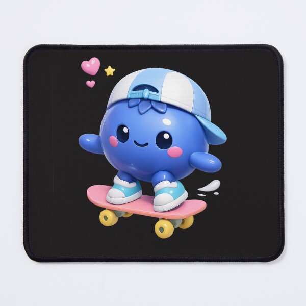 Item preview, Cute Blueberry Skateboarder | Kawaii Fruit Character Art designed and sold by Moons Studio.