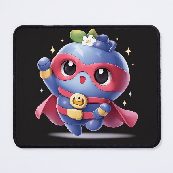 Item preview, Cute Blueberry Superhero | Kawaii Fruit Art designed and sold by Moons Studio.