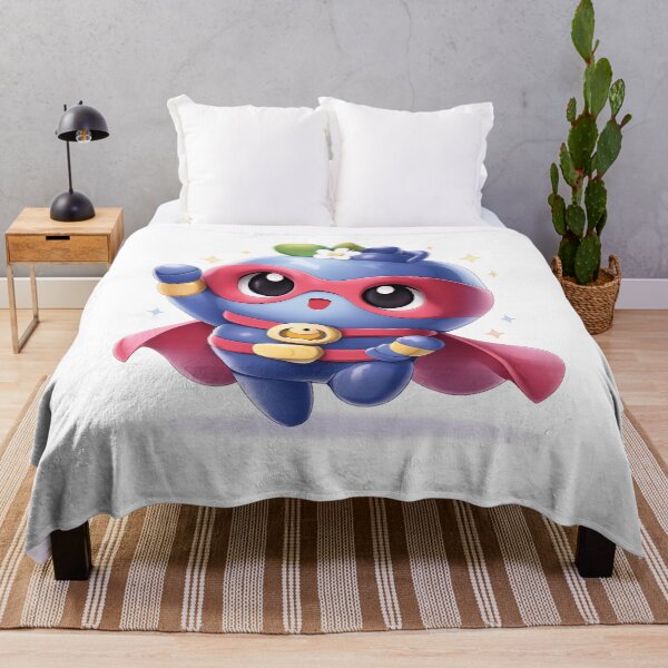 Item preview, Cute Blueberry Superhero | Kawaii Fruit Art designed and sold by Moons Studio.