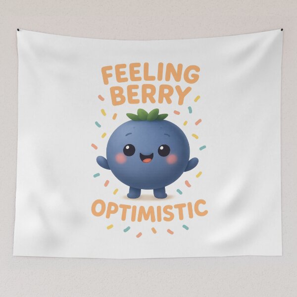 Item preview, Cute Cheeky Optimistic Blueberry - Feeling Berry Optimistic | New Year Celebration designed and sold by Moons Studio.