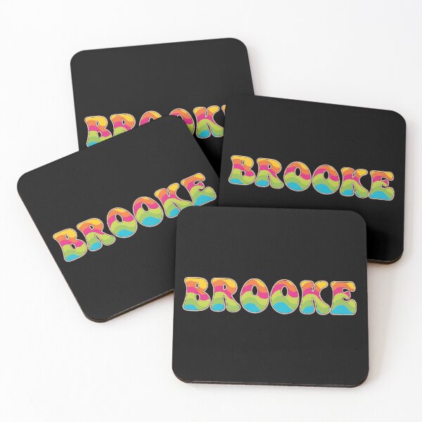 Item preview, ❤️ Brooke Personalized Name Wavy Retro Shirt, Coffee Mug, Sticker Gift designed and sold by HelixPedia.
