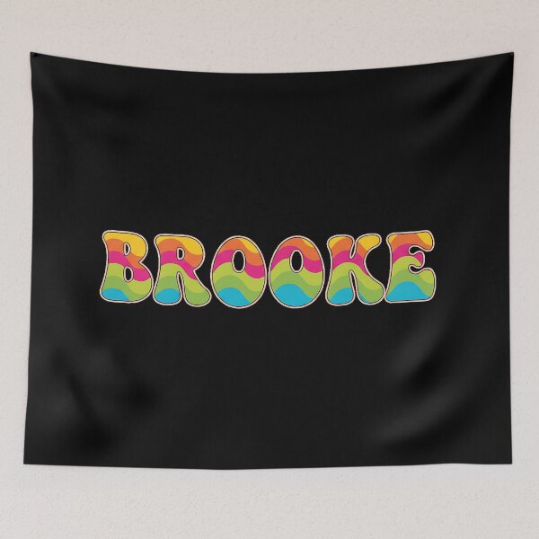 Item preview, ❤️ Brooke Personalized Name Wavy Retro Shirt, Coffee Mug, Sticker Gift designed and sold by HelixPedia.