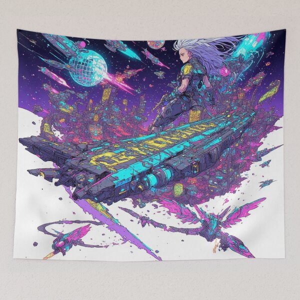 Item preview, Primary: Neon Overdrive: The Lost Synthwave Space Opera  Alternative: Cyber-Psychedelic Chaos: A Retro-Futurist Dreamscape designed and sold by Design Repo.