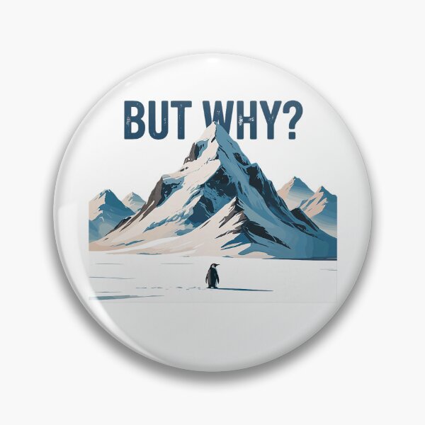 Item preview, Penguin But Why Mountains Simple Illustration designed and sold by Michasstuckey.