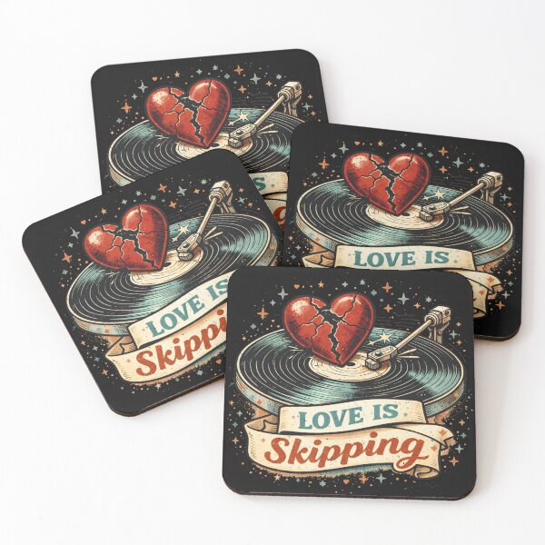 Item preview, Love Is Skipping Broken Heart Vinyl Design designed and sold by Iuqiune.