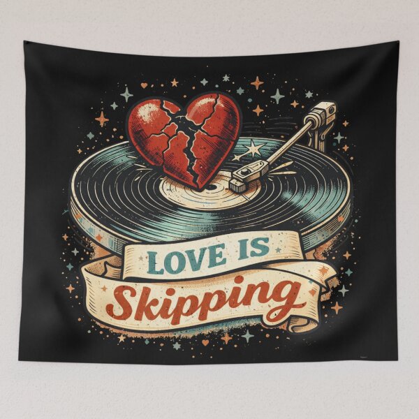 Item preview, Love Is Skipping Broken Heart Vinyl Design designed and sold by Iuqiune.