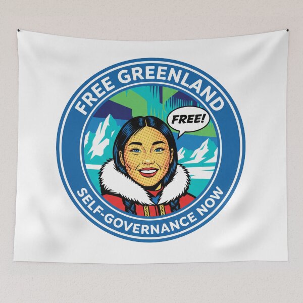 Item preview, Free Greenland Independence Movement - Retro Pop Art Inuit Woman Design designed and sold by Kubala.