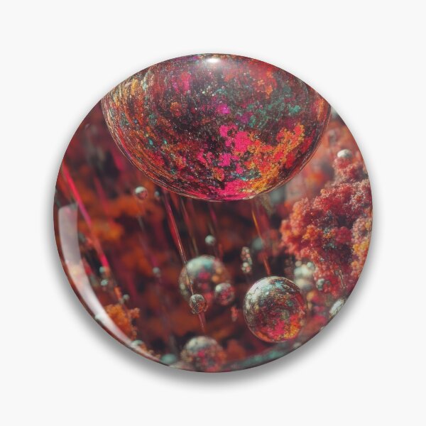 Item preview, Floating Disco Planet – Surreal Orange Landscape designed and sold by B-Russ-Stuff.