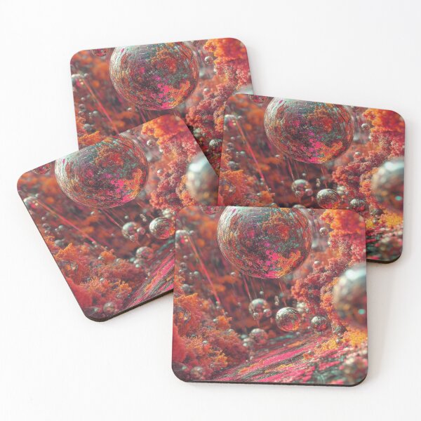 Item preview, Floating Disco Planet – Surreal Orange Landscape designed and sold by B-Russ-Stuff.