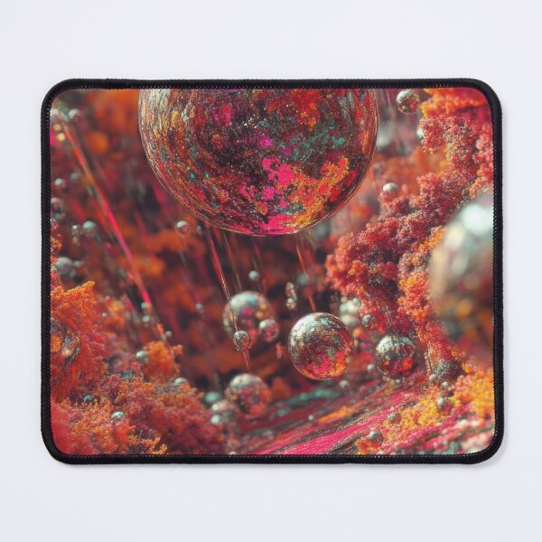 Item preview, Floating Disco Planet – Surreal Orange Landscape designed and sold by B-Russ-Stuff.