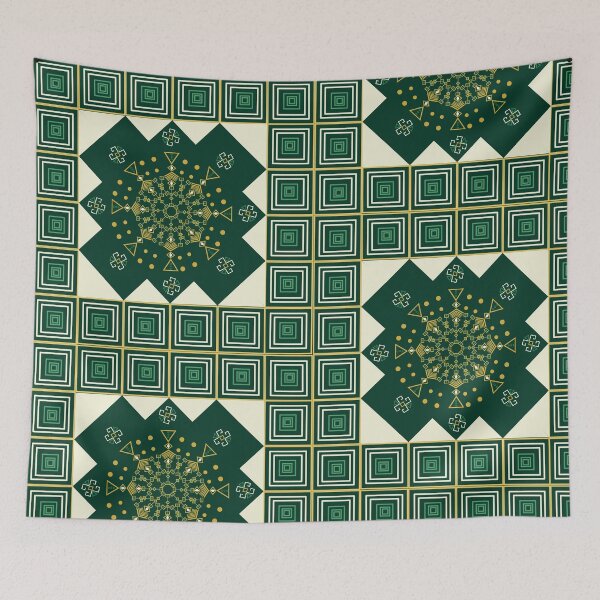 Item preview, Emerald & Gold Luxury Ethnic Scarf designed and sold by podprapa.