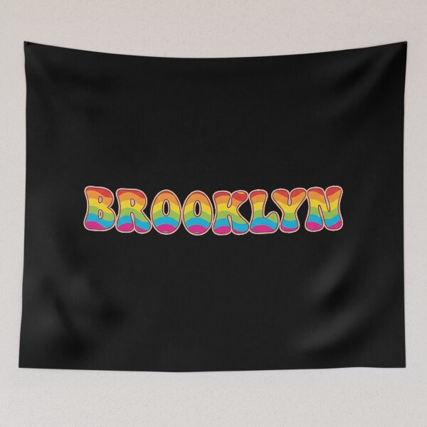 Item preview, ❤️ Brooklyn Personalized Name Wavy Retro Shirt, Coffee Mug, Sticker Gift designed and sold by HelixPedia.