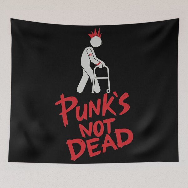 Item preview, Punk's Not Dead, Old Punk Rocker with Walker designed and sold by Wilfridneal.