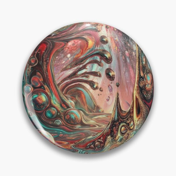 Item preview, Cosmic Meltdown – Surreal Red & Teal Fluidity designed and sold by B-Russ-Stuff.