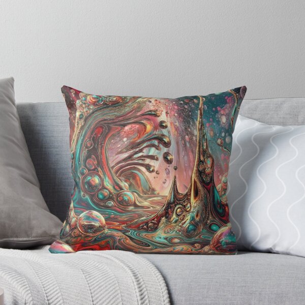 Item preview, Cosmic Meltdown – Surreal Red & Teal Fluidity designed and sold by B-Russ-Stuff.