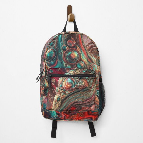 Item preview, Cosmic Meltdown – Surreal Red & Teal Fluidity designed and sold by B-Russ-Stuff.