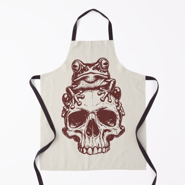 Item preview, Frog on Skull Gothic Nature Illustration designed and sold by Eh Plus Designs.