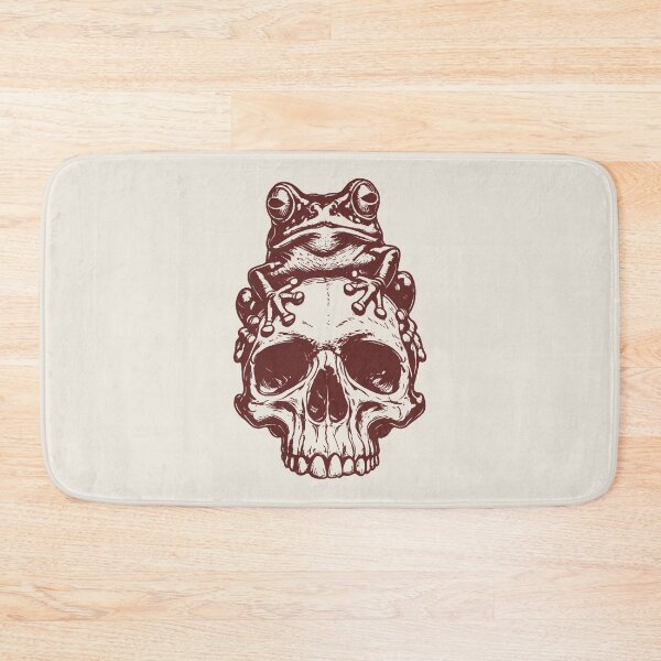 Item preview, Frog on Skull Gothic Nature Illustration designed and sold by Eh Plus Designs.