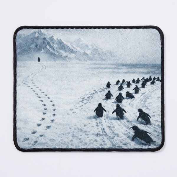 Artikelvorschau, Nihilist Penguin Winter Path – Existential Penguin Art Design entworfen und verkauft von Rlyehinmate.