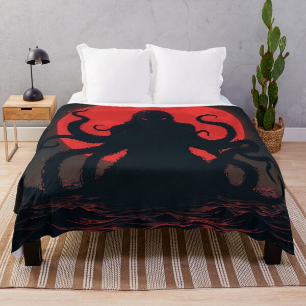 Item preview, Eldritch Sea Entity Rising Under a Blood Moon – Dark Cosmic Horror Art designed and sold by cr6zym1nd.
