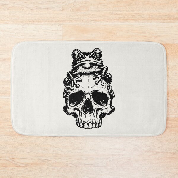 Item preview, Frog on Skull Gothic Nature Illustration designed and sold by Eh Plus Designs.