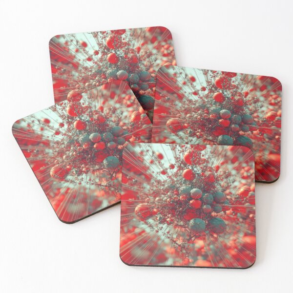 Item preview, Red Matter Explosion – Chaos & Particles Abstract designed and sold by B-Russ-Stuff.