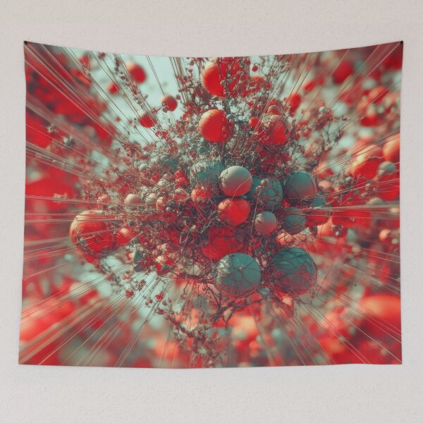 Item preview, Red Matter Explosion – Chaos & Particles Abstract designed and sold by B-Russ-Stuff.