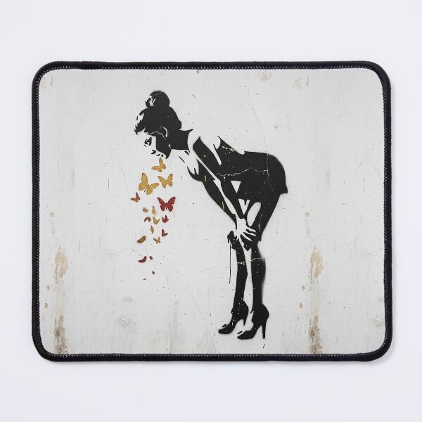 Item preview, Butterfly Girl Street Art Stencil Aesthetic designed and sold by AgingeR.