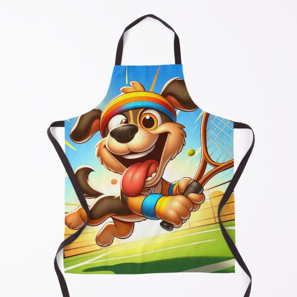 Item preview, Cute Tennis Dog Cartoon designed and sold by CuteThingsWorld.