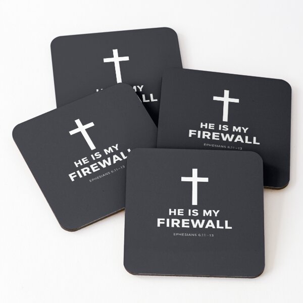 Item preview, He Is My Firewall Christian Faith Protection Sticker designed and sold by astersgraphics.