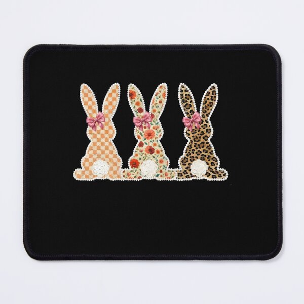 Item preview, Coquette Easter Bunnies Leopard Bow designed and sold by Deaklaszlo.