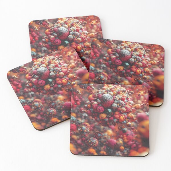 Item preview, Atomic Coral Cluster – Red & Orange Macro Abstract designed and sold by B-Russ-Stuff.
