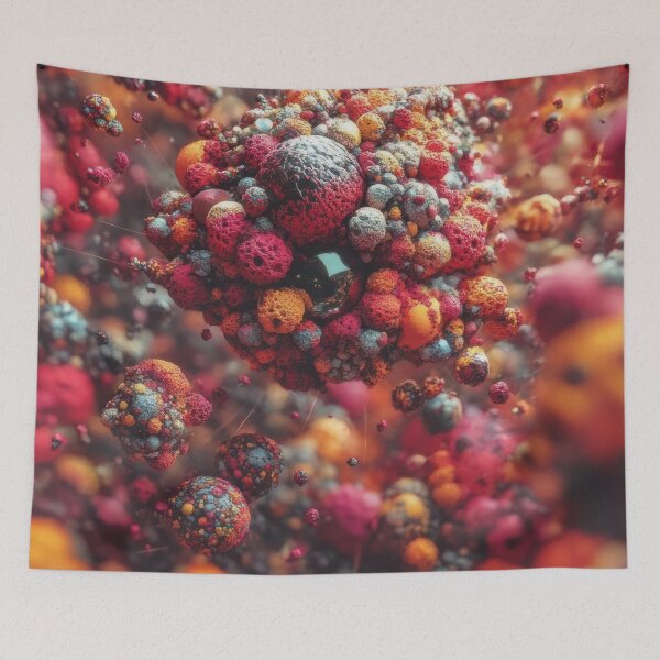 Item preview, Atomic Coral Cluster – Red & Orange Macro Abstract designed and sold by B-Russ-Stuff.