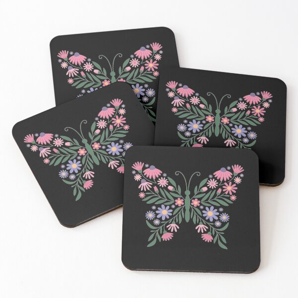 Item preview, Butterfly Made of Pink and Purple Flowers Sticker designed and sold by ZyVoAli.