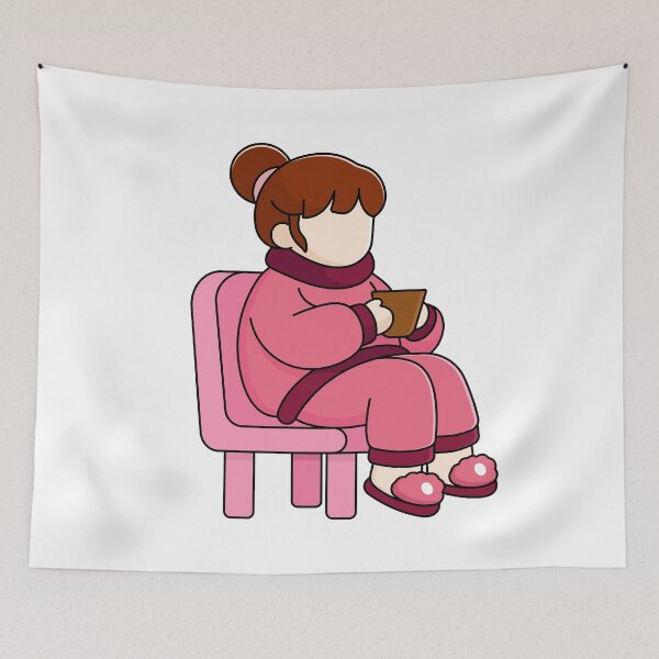 Item preview, Lifestyle faceless girl coffee illustration designed and sold by GriferrStore.
