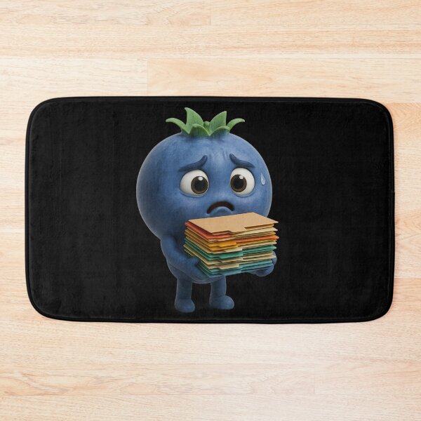 Item preview, Cute Overworked File Organizer Blueberry - Stressed Office Assistant | Kawaii Funny Office Humor Gift Art designed and sold by Moons Studio.