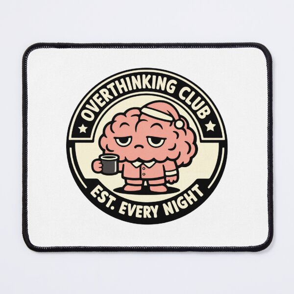 Item preview, Overthinking Club Est Every Night – Cute Brain Meme Shirt designed and sold by TTStudio.