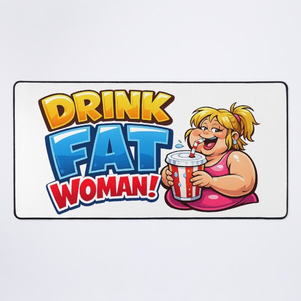Item preview, I'm Proud to be FAT: Chubby Girl Enjoying a Drink designed and sold by Arte Cartoon From TagTeam Group.