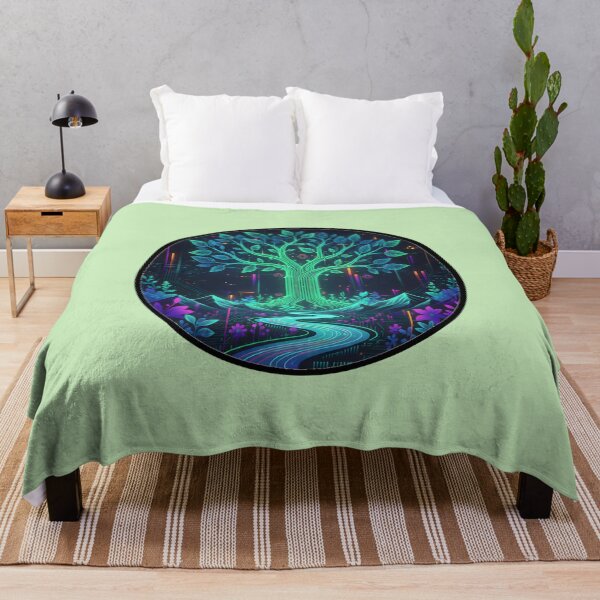 Item preview, Cyberpunk Botanical Garden Neon Tree designed and sold by Remy-Aura.