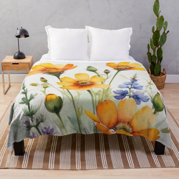 Item preview, Wild Flowers Watercolor – Elegant Floral Wall Art designed and sold by sana designer.