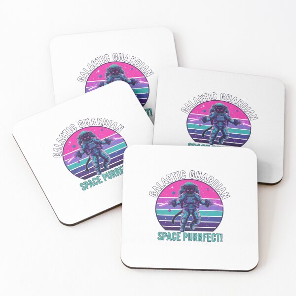 Item preview, Galactic Guardian Astro Cat — Retro Synthwave Space Purrfect Illustration designed and sold by Colorful-Garden.