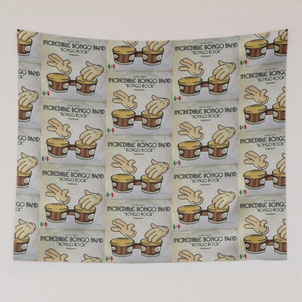Item preview, TheIncredibleBongoBand parody: Groovy Bongo Vibes – Funky Tribute Design designed and sold by Arte Cartoon From TagTeam Group.