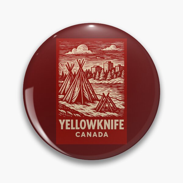 Item preview, Yellowknife Canada Linocut Style  designed and sold by Thistle-TShop.