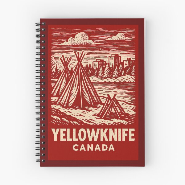 Item preview, Yellowknife Canada Linocut Style  designed and sold by Thistle-TShop.