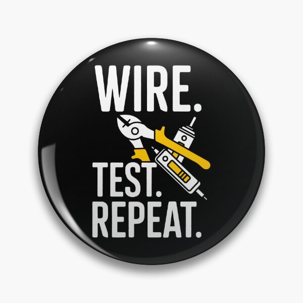 Item preview, Bold Text Wire Test Repeat With Tools designed and sold by SplashTastic.