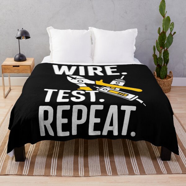 Item preview, Bold Text Wire Test Repeat With Tools designed and sold by SplashTastic.